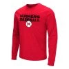 Colosseum Nebraska Cornhuskers Husker Baseball Long Sleeve Shirt Red