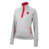 Colosseum Women's Nebraska Cornhuskers Lillian 1/4 Zip Top Heather Grey