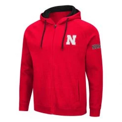 Colosseum Nebraska Cornhuskers Rally Full Zip Hoodie Red