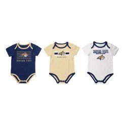 Colosseum Infant Boy's Montana State Bobcats Sandcastles Onesie 3-Pack Navy