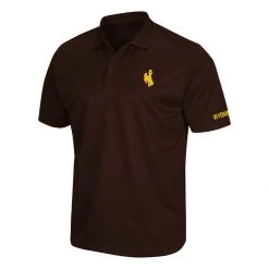 Colosseum Wyoming Cowboys Greens Polo Brown