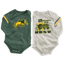 Colosseum Infant North Dakota State Bison Em 2 Pack Onesies Forest