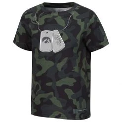 Colosseum Toddler Iowa Hawkeyes Operation Hat Trick Tags T-Shirt Camo