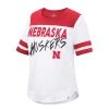 Colosseum Women's Nebraska Cornhuskers Bridesmaids T-Shirt White