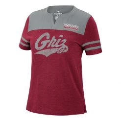 Colosseum Women's Montana Grizzlies Dinner Party T-Shirt Maroon