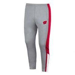 Colosseum Wisconsin Badgers Up Top Pant Ash Grey