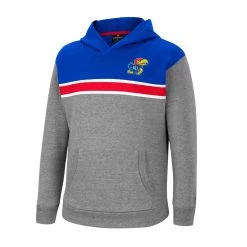 Colosseum Girls' Kansas Jayhawks Jane Hoodie Heather Grey