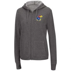 Colosseum Women's Kansas Jayhawks Serenity Hoodie Grey