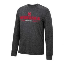 Colosseum Nebraska Cornhuskers Tournament Long Sleeve Shirt Black