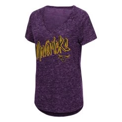 Colosseum Women's Minnesota State Mavericks Speckle T-Shirt Purple