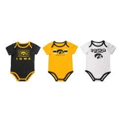 Colosseum Infant Boy's Iowa Hawkeyes Sandcastles Onesie 3-Pack Black -Colosseum Sales Shop unnamed file 1349