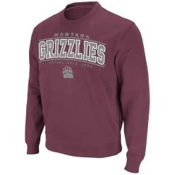 Colosseum Montana Grizzlies Now 22 Crewneck Sweatshirt Maroon