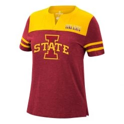 Colosseum Women's Iowa State Cyclones Dinner Party T-Shirt Cardinal