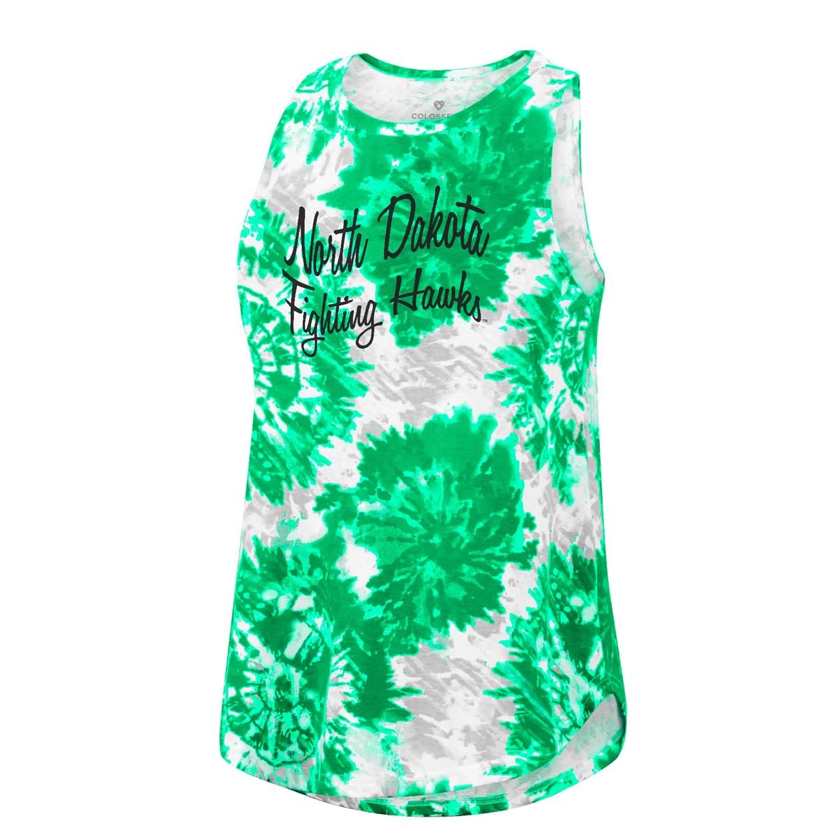 Colosseum Women's North Dakota Fighting Hawks Lava Swing Tank Kelly Green 2 Colosseum Women's North Dakota Fighting Hawks Lava Swing Tank Kelly Green - Image 2