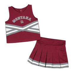 Colosseum Toddler Girls' Montana Grizzlies Carousel Cheer Set Maroon
