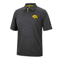 Colosseum Iowa Hawkeyes Tournament Polo Black