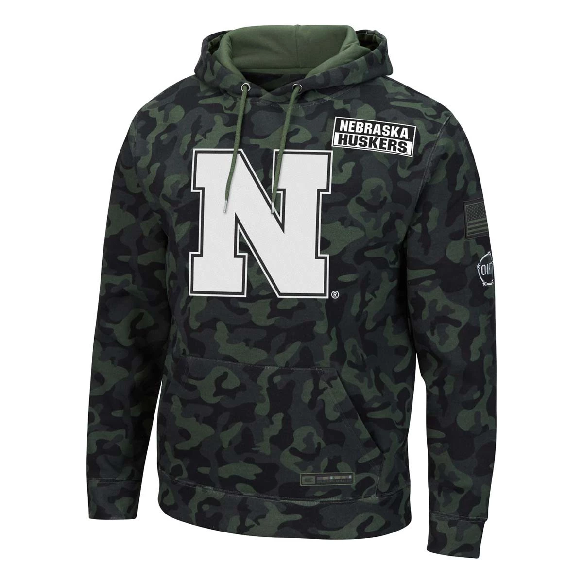 Colosseum Nebraska Cornhuskers Handball Hoodie Camo 1 Colosseum Nebraska Cornhuskers Handball Hoodie Camo