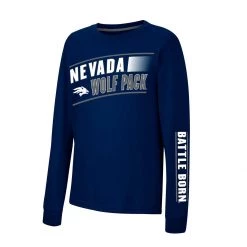Colosseum Kids' Nevada Wolf Pack Fiduciary Long Sleeve Shirt Navy