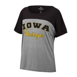 Colosseum Women's Iowa Hawkeyes Like Sunshine T-Shirt Black/grey