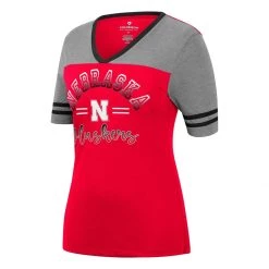 Colosseum Women's Nebraska Cornhuskers Ty T-Shirt Red