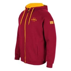Colosseum Iowa State Cyclones Rally Full Zip Hoodie Cardinal