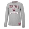 Colosseum Montana Grizzlies Hay All Long Sleeve Shirt Heather Grey