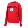 Colosseum Women's Nebraska Cornhuskers Bear Sandwich Crewneck Sweatshirt Red