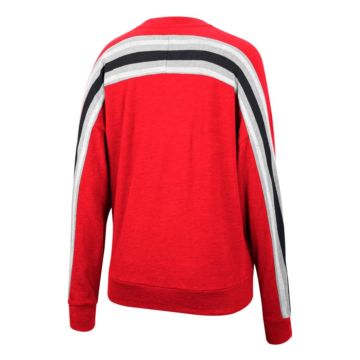Colosseum Women's Nebraska Cornhuskers Bear Sandwich Crewneck Sweatshirt Red 2 Colosseum Women's Nebraska Cornhuskers Bear Sandwich Crewneck Sweatshirt Red - Image 2