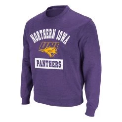 Colosseum Northern Iowa Panthers Now 22 Crewneck Sweatshirt Purple
