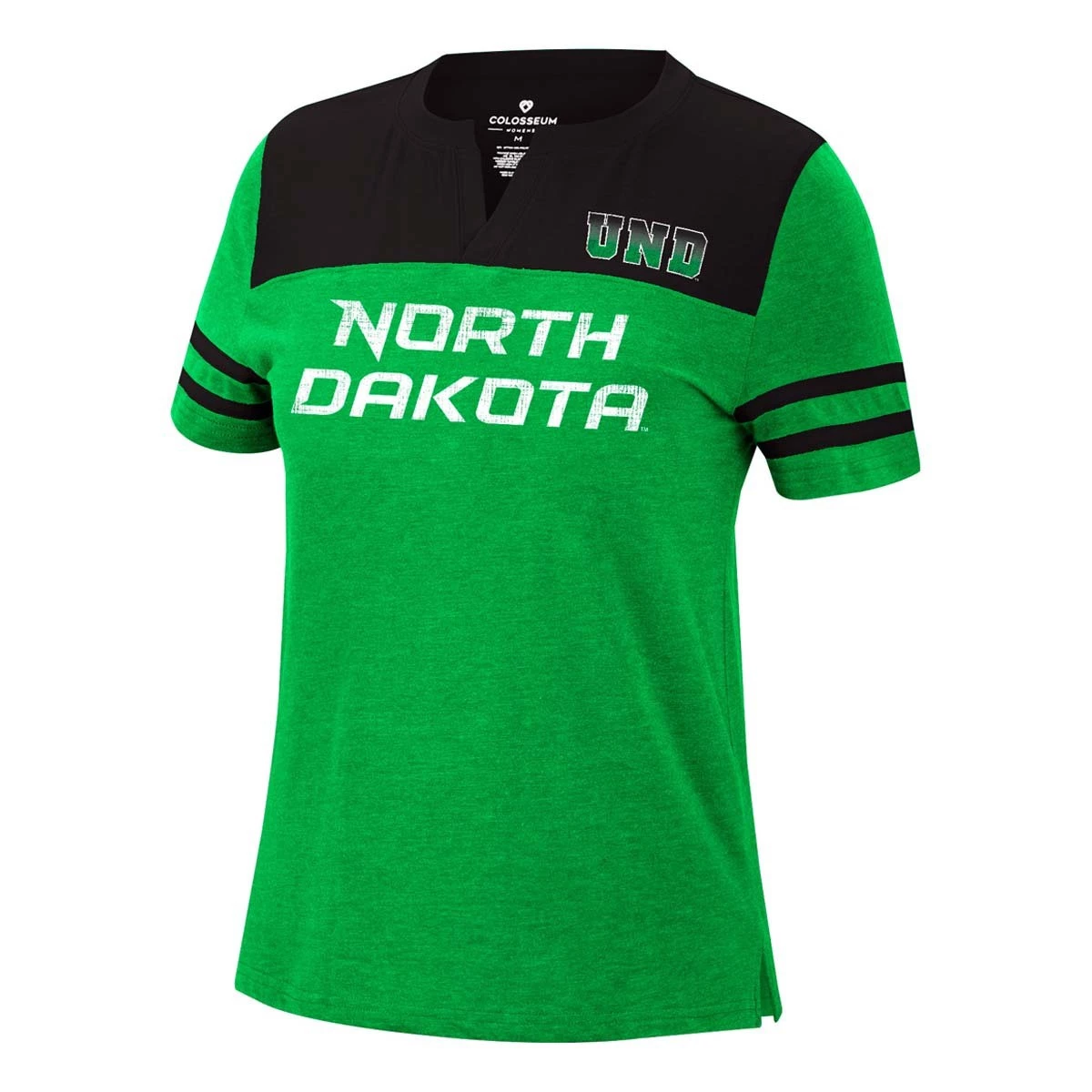 Colosseum Women's North Dakota Fighting Hawks Dinner Party T-Shirt Kelly Green 3 Colosseum Women's North Dakota Fighting Hawks Dinner Party T-Shirt Kelly Green - Image 3