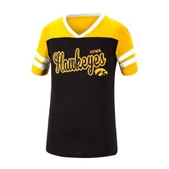 Colosseum Girls' Iowa Hawkeyes Practically T-Shirt Black