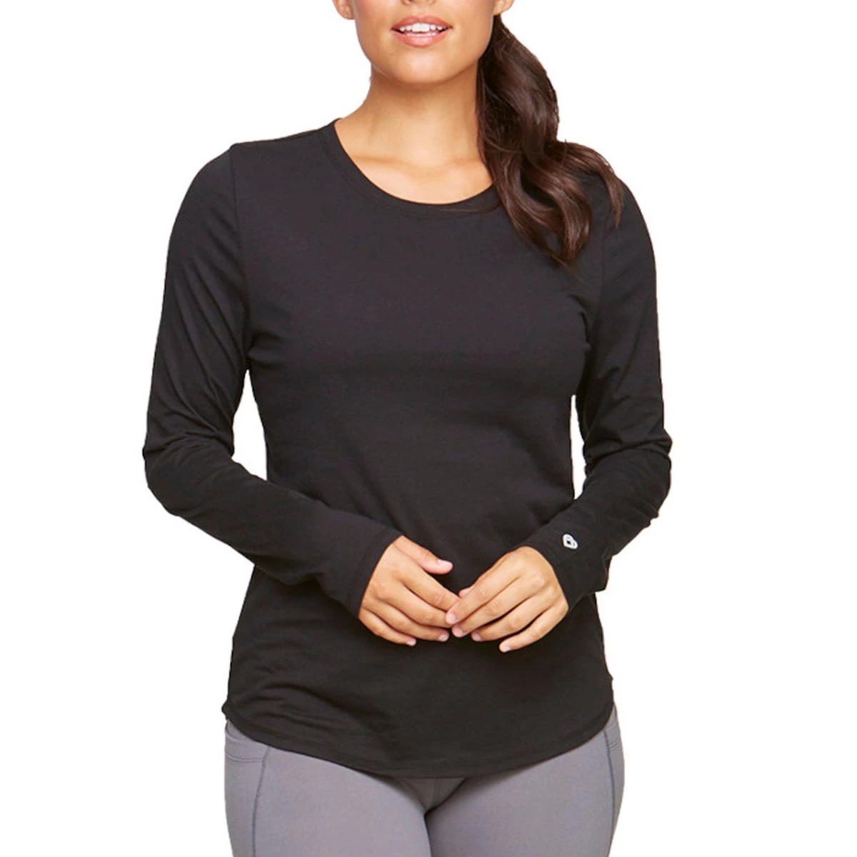 Women's Colosseum Emery Long Sleeve Tee Black 2 Women's Colosseum Emery Long Sleeve Tee Black - Image 2