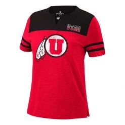 Colosseum Women's Utah Utes Dinner Party T-Shirt Red