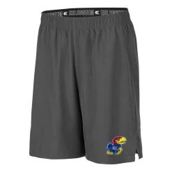 Colosseum Kansas Jayhawks Woven Shorts Charcoal