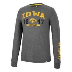 Colosseum Iowa Hawkeyes Zen Long Sleeve Shirt Black