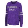 Colosseum Women's Kansas State Wildcats Beach Break 2 Crewneck Sweatshirt Purple