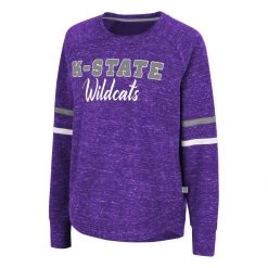 Colosseum Women's Kansas State Wildcats Beach Break 2 Crewneck Sweatshirt Purple