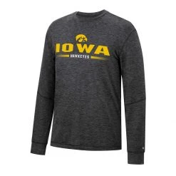 Colosseum Iowa Hawkeyes Tournament Long Sleeve Shirt Black