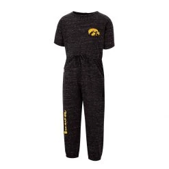 Colosseum Toddler Girls' Iowa Hawkeyes Fox Hunt Romper Black
