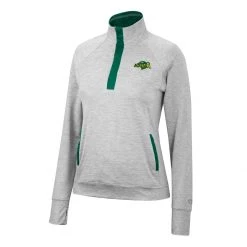 Colosseum Women's North Dakota State Bison Lillian 1/4 Zip Top Heather Grey