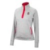 Colosseum Women's Wisconsin Badgers Lillian 1/4 Zip Top Heather Grey