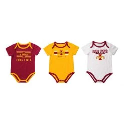 Colosseum Infant Boy's Iowa State Cyclones Sandcastles Onesie 3-Pack Cardinal -Colosseum Sales Shop unnamed file 1971