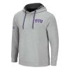 Colosseum TCU Horned Frogs StakeOut Hoodie Light Grey