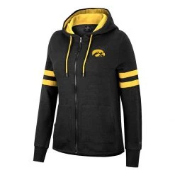 Colosseum Women's Iowa Hawkeyes You Did Full Zip Hoodie Black