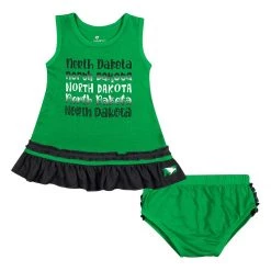 Colosseum Infant Girls' North Dakota Fighting Hawks Toons Dress & Shorts Set Green