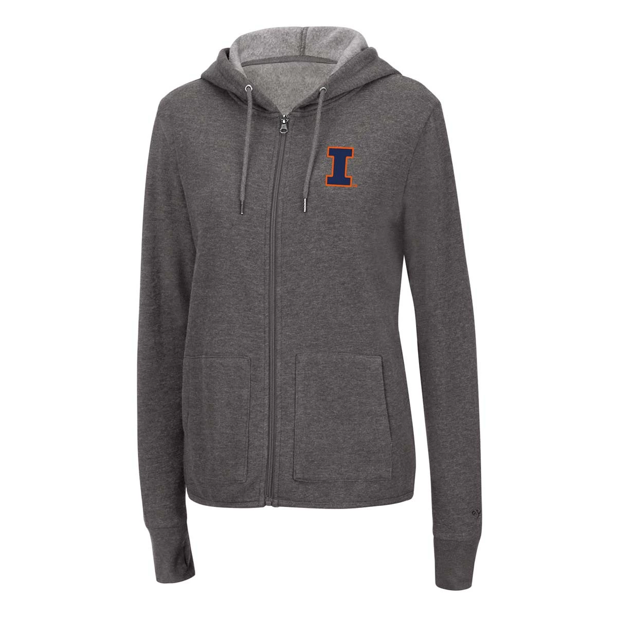 Colosseum Women's Illinois Fighting Illini Serenity Hoodie Grey 2 Colosseum Women's Illinois Fighting Illini Serenity Hoodie Grey - Image 2