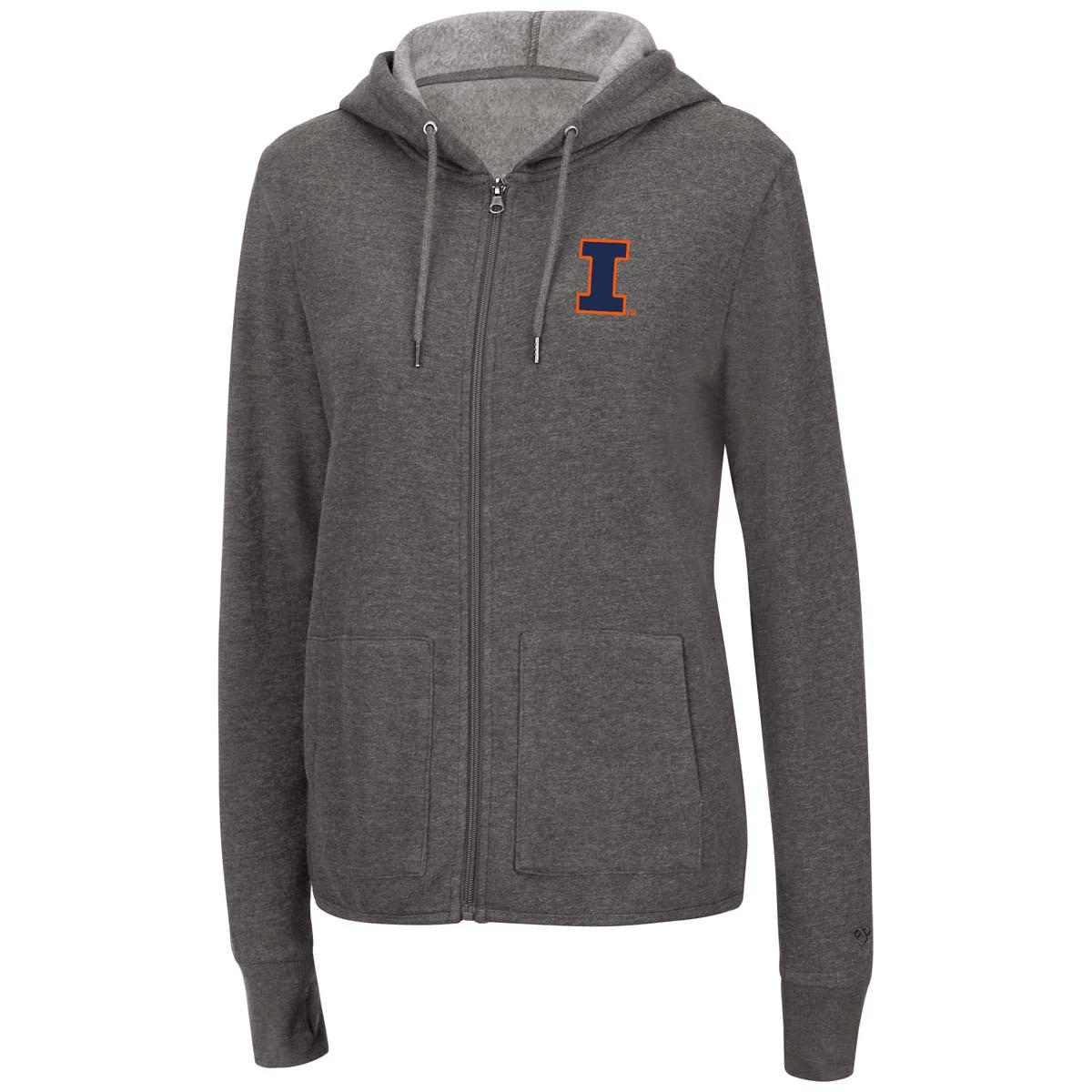 Colosseum Women's Illinois Fighting Illini Serenity Hoodie Grey 3 Colosseum Women's Illinois Fighting Illini Serenity Hoodie Grey - Image 3