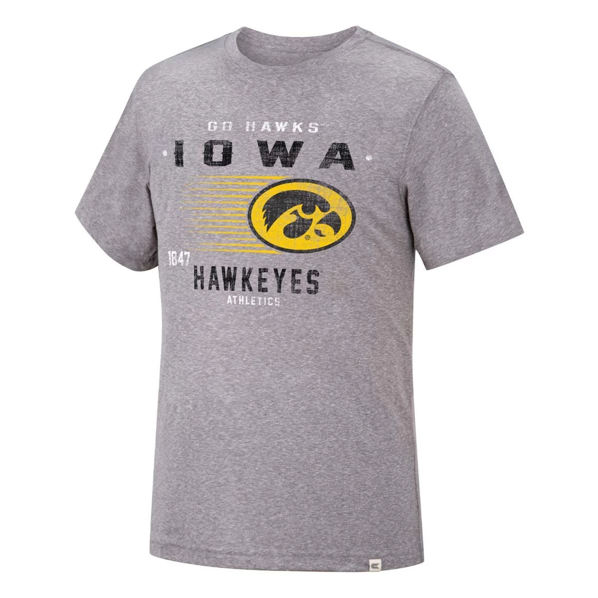 Colosseum Iowa Hawkeyes Les T-Shirt Grey Heather 1 Colosseum Iowa Hawkeyes Les T-Shirt Grey Heather
