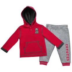 Colosseum Infant South Dakota Coyotes Poppy Hoodie And Pants Set Red