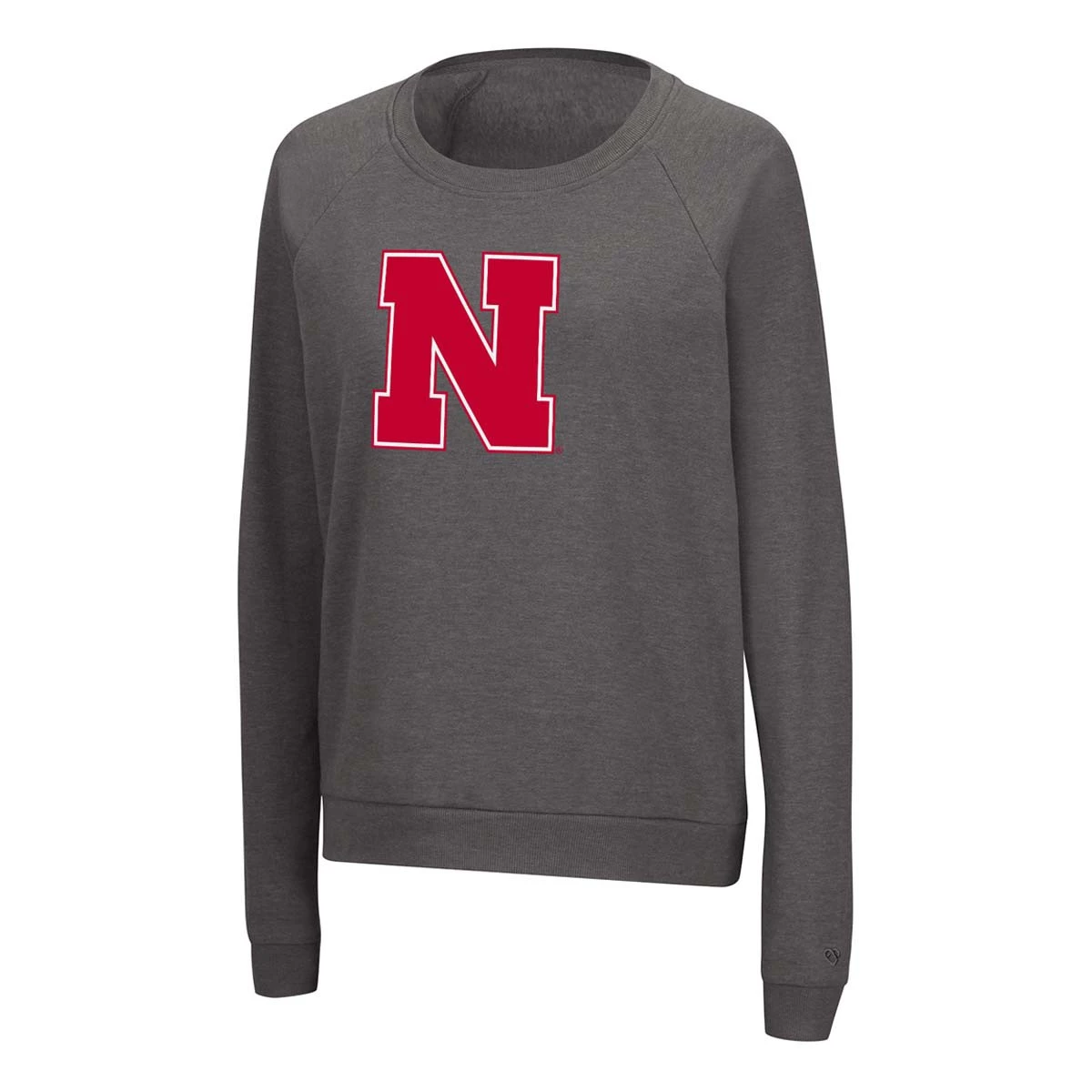 Colosseum Women's Nebraska Cornhuskers Chloe Crewneck Sweatshirt Grey 2 Colosseum Women's Nebraska Cornhuskers Chloe Crewneck Sweatshirt Grey - Image 2